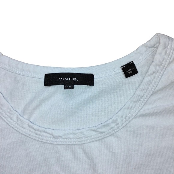 NWOT Vince Mens T Shirt Size XXL Light Blue Crew Neck Casual Basic - Picture 2 of 5